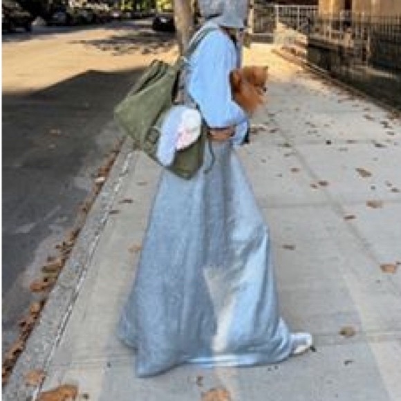 Free People Maybe Forever Grey/Blue Maxi Dress - Picture 5 of 6